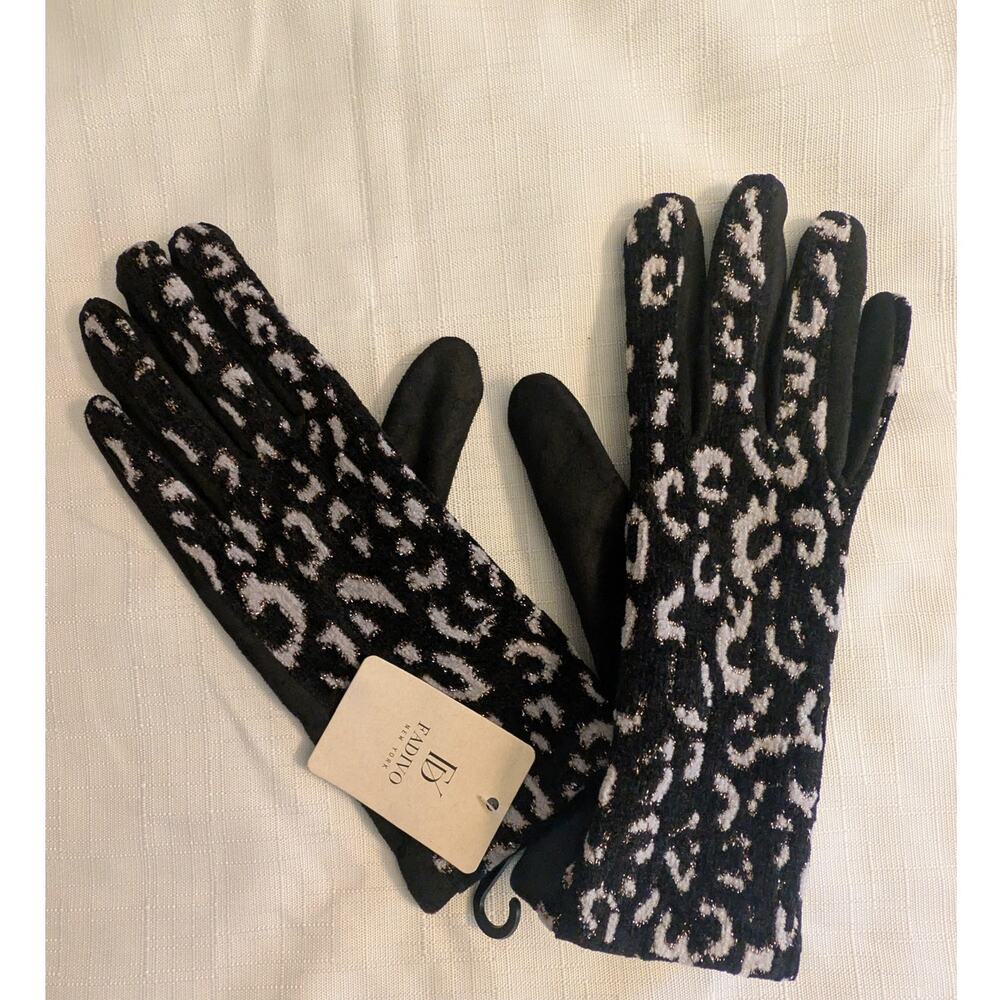 Fadivo New York Animal Print Black Gloves